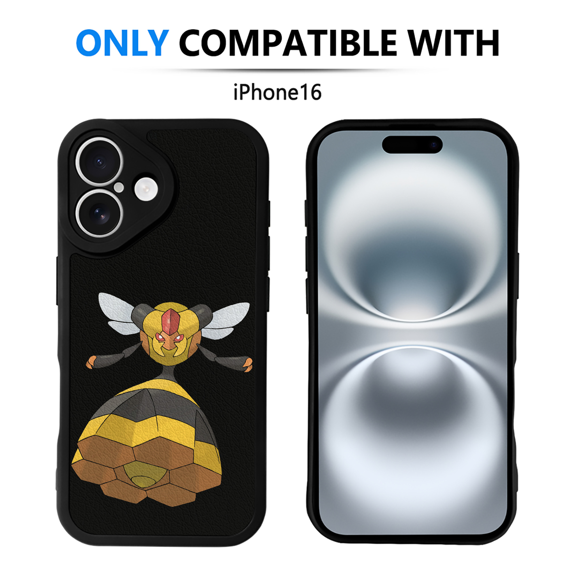（画像用） ポケットモンスター Pokémon 【iPhone 16シリーズ対応】シリコンスマホケース（レザー調） 材質：シリコン